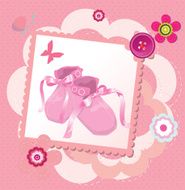 Cute template for baby&#039;s arrival announcement card