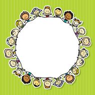 Frame of happy kids N2