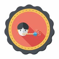 Birthday party boy flat icon with long shadow eps10 N54