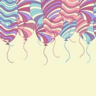 Seamless pattern of hand drawn balloons vector N2