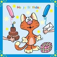 birthday funny cat