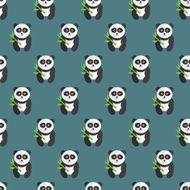 Seamless panda bear pattern