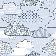 vector pattern with clouds