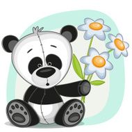 Panda with flowers N2