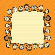Frame of happy kids N3