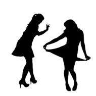 Vector silhouette of a woman N87
