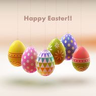 Set of realistic eggs on white background N5