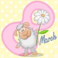 Sheep with flower N3
