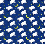 Seamless sleeping lambs pattern
