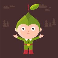 Low carbon footprint green character