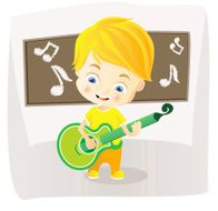 Baby Boy Playing Guitar