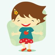 happy girl dancing