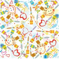 Vector seamless fun pattern for your design