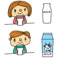 çä¹³ãé£²ãç·ã®å­ãå¥³ã®å­