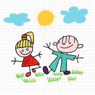 happy girl and boy N2