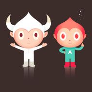 cosmotopian characters space travelers illustration