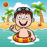 Boy swimming N2