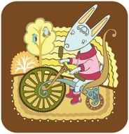 Hare on a bike