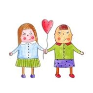Cartoon characters over white background N18