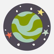 Flat space icon