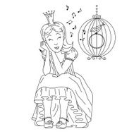 Princess and bird