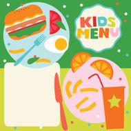 Kids menu template