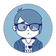 Character surprise hipster with glasses