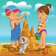 children on the beach N5