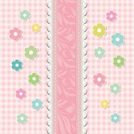 Beautiful baby floral greeting card vector