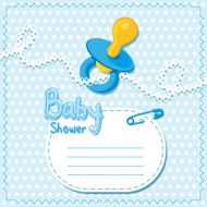 Baby shower Blue card template