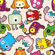 seamless monster pattern