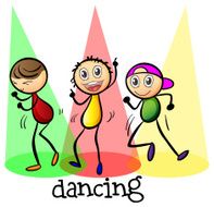 Three men dancing