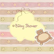 baby shower card with teddy N2