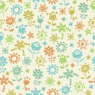 Decorative seamless doodle floral texture