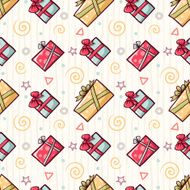 Seamless pattern with gift boxes