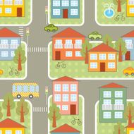 city traffic seamless pattern