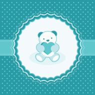 Greeting card with teddy bear