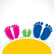 colorful foot sticker