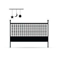 baby crib vector illustration