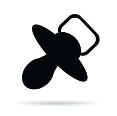 baby pacifier vector silhouette