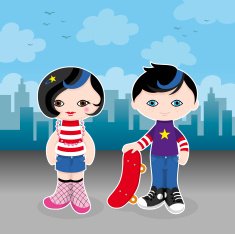 Cute city kids