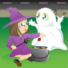 Trick or Treat? (Witch & Ghost)