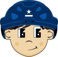 Cute Hockey Boys Head
