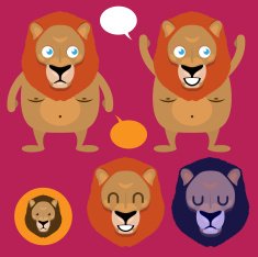 Lion mascotte