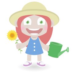 Girl gardening N2