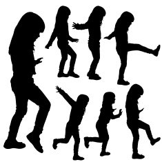 Vector silhouette of girl N62