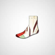 Abstract illustration on sock N15