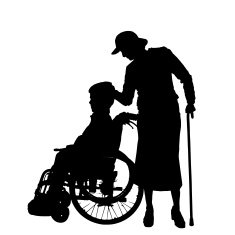 Vector silhouette of a family N46
