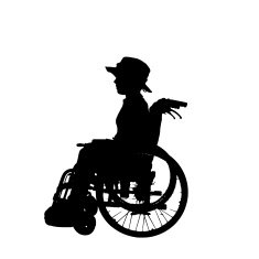 Vector silhouette of a boy N41