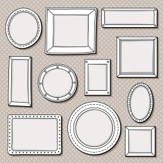 Vector set of vintage frames